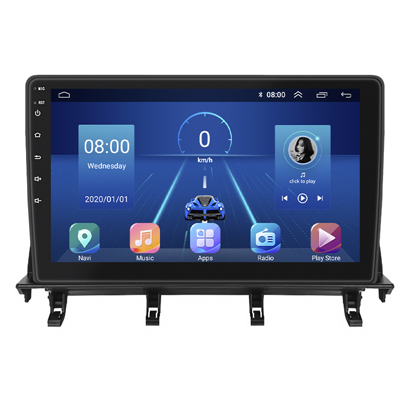 Штатная магнитола Lesko для Mazda 2 I (DY) 2003-2005 экран 10" 2/32Gb 4G Wi-Fi GPS Top