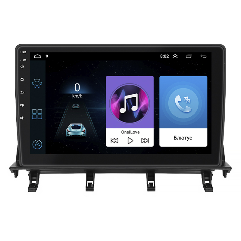 Штатная магнитола Lesko для Mazda 2 I (DY) Рестайлинг 2005-2007 экран 10" 1/16Gb Wi-Fi GPS Base