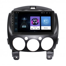 Штатная магнитола Lesko для Mazda 2 II Рестайлинг (DE2) 2010-2014 экран 9" 2/32Gb Wi-Fi GPS Base