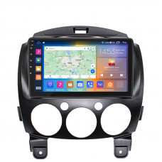 Штатная магнитола Lesko для Mazda 2 II Рестайлинг (DE2) 2010-2014 экран 9" 4/64Gb CarPlay 4G Wi-Fi GPS Prime