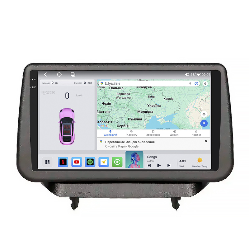 Штатная магнитола Lesko для Mazda 2 III (DJ) 2014-2019 экран 9" 4/64 QLED CarPlay 4G Wi-Fi GPS 360 Prime