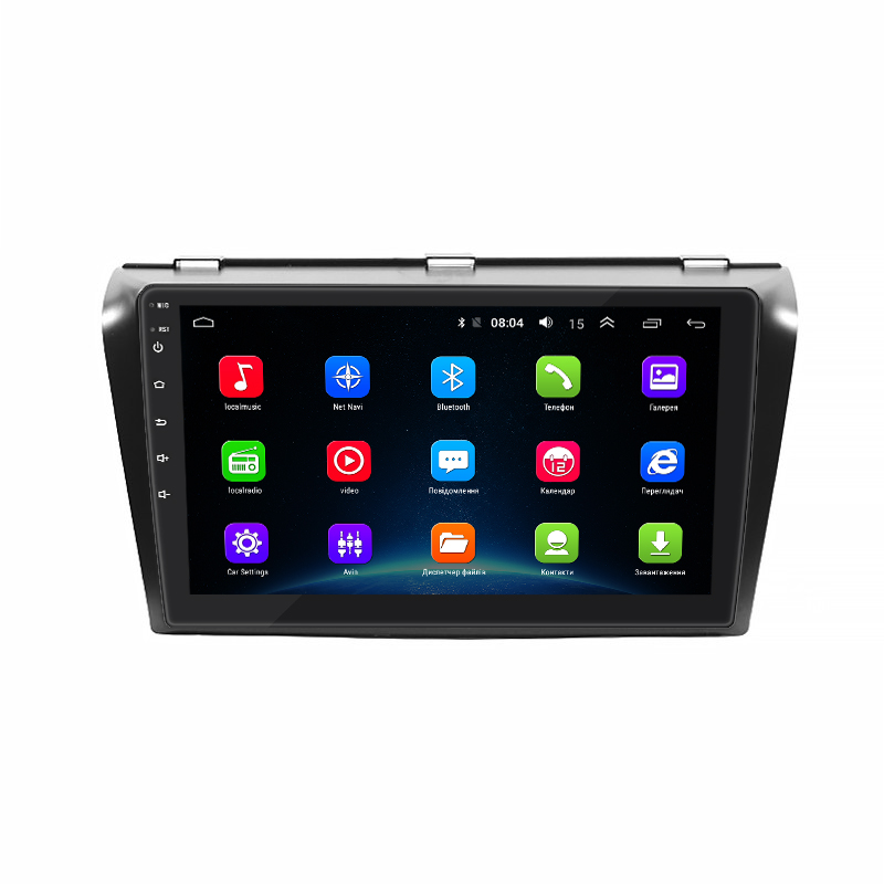 Штатная магнитола Lesko для Mazda 3 I (BK) Рестайлинг 2006-2009 экран 9" 2/32Gb Wi-Fi GPS Base