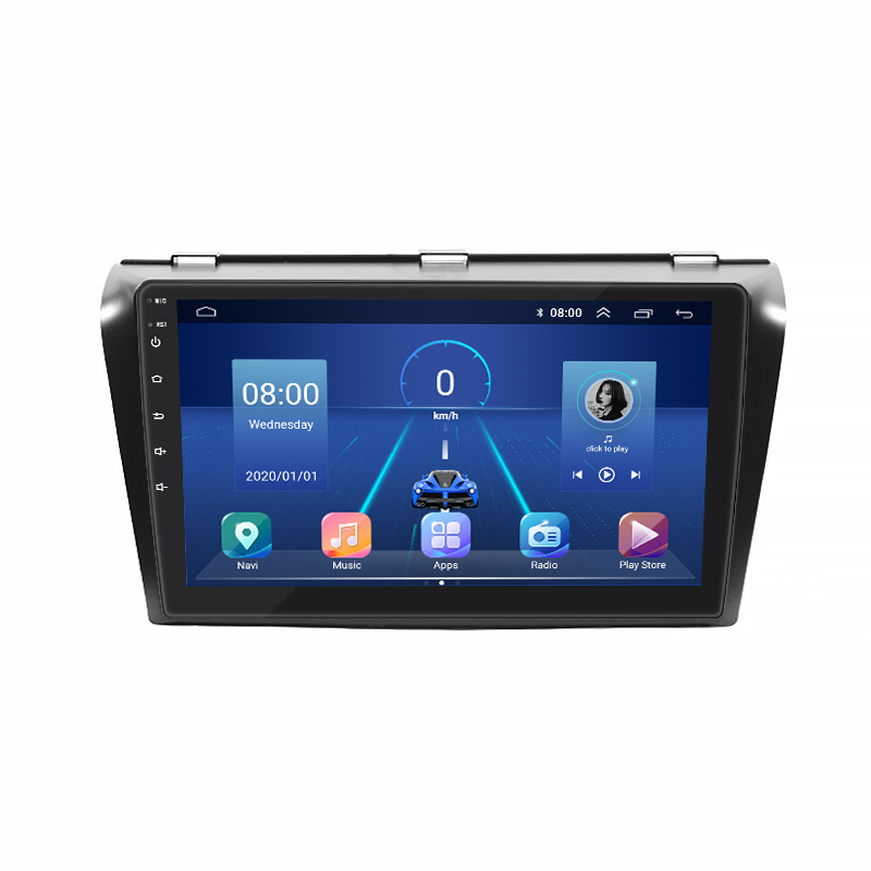 Штатная магнитола Lesko для Mazda 3 I (BK) Рестайлинг 2006-2009 экран 9" 6/128Gb 4G Wi-Fi GPS Top