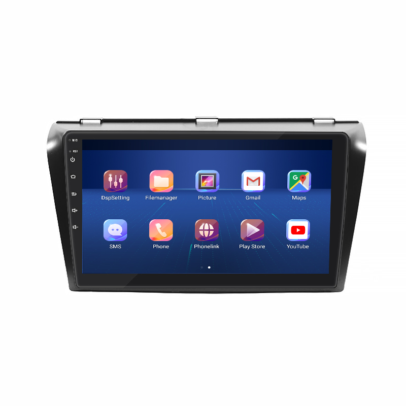 Штатная магнитола Lesko для Mazda 3 I (BK) Рестайлинг 2006-2009 экран 9" 6/128Gb 4G Wi-Fi GPS Top