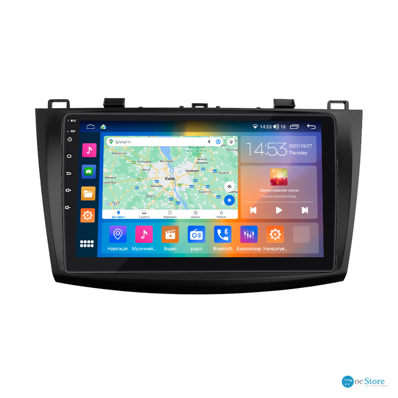 Штатная магнитола Lesko для Mazda 3 II (BL) 2008-2011 экран 9" 4/64Gb CarPlay 4G Wi-Fi GPS Prime