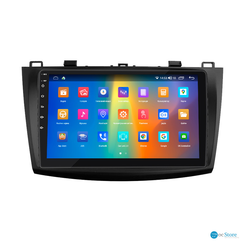 Штатная магнитола Lesko для Mazda 3 II (BL) 2008-2011 экран 9" 4/64Gb CarPlay 4G Wi-Fi GPS Prime