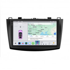 Штатная магнитола Lesko для Mazda 3 II (BL) 2008-2011 экран 9" 4/64 QLED CarPlay 4G Wi-Fi GPS 360 Prime