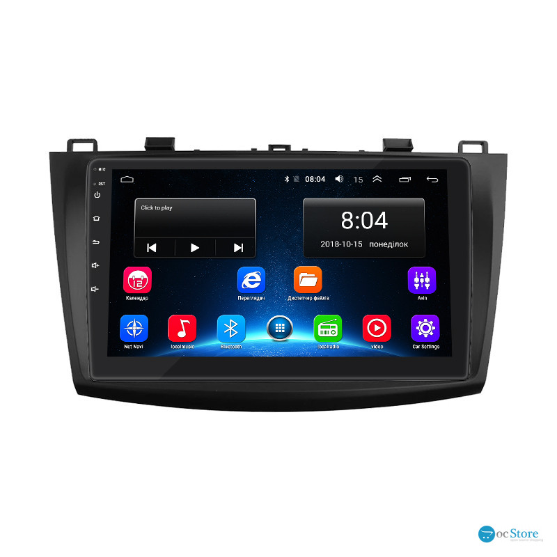 Штатная магнитола Lesko для Mazda 3 II (BL) Рестайлинг 2011-2013 экран 9" 2/32Gb Wi-Fi GPS Base