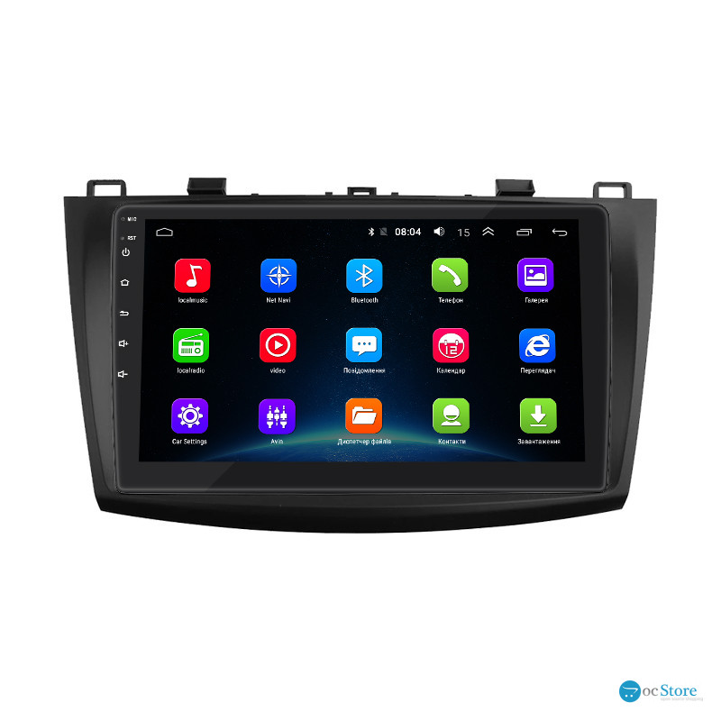 Штатная магнитола Lesko для Mazda 3 II (BL) Рестайлинг 2011-2013 экран 9" 2/32Gb Wi-Fi GPS Base