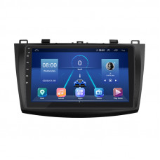 Штатная магнитола Lesko для Mazda 3 II (BL) Рестайлинг 2011-2013 экран 9" 2/32Gb 4G Wi-Fi GPS Top