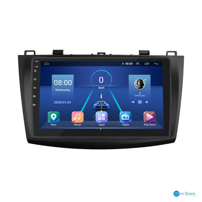 Штатная магнитола Lesko для Mazda 3 II (BL) Рестайлинг 2011-2013 экран 9" 2/32Gb 4G Wi-Fi GPS Top