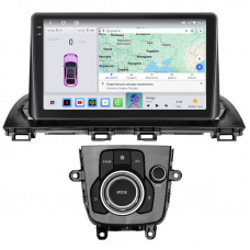 Штатная магнитола Lesko для Mazda 3 III (BM) Рестайлинг 2016-2019 экран 9" 4/64 QLED CarPlay 4G Wi-Fi GPS 360 Prime