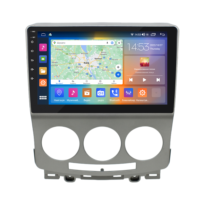 Штатная магнитола Lesko для Mazda 5 I (CR) Рестайлинг 2007-2010 экран 9" 2/32Gb CarPlay 4G Wi-Fi GPS Prime