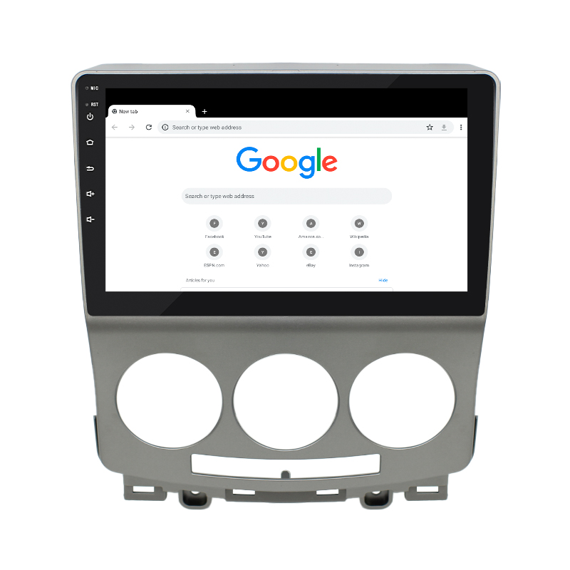 Штатная магнитола Lesko для Mazda 5 I (CR) Рестайлинг 2007-2010 экран 9" 4/64Gb 4G Wi-Fi GPS Top