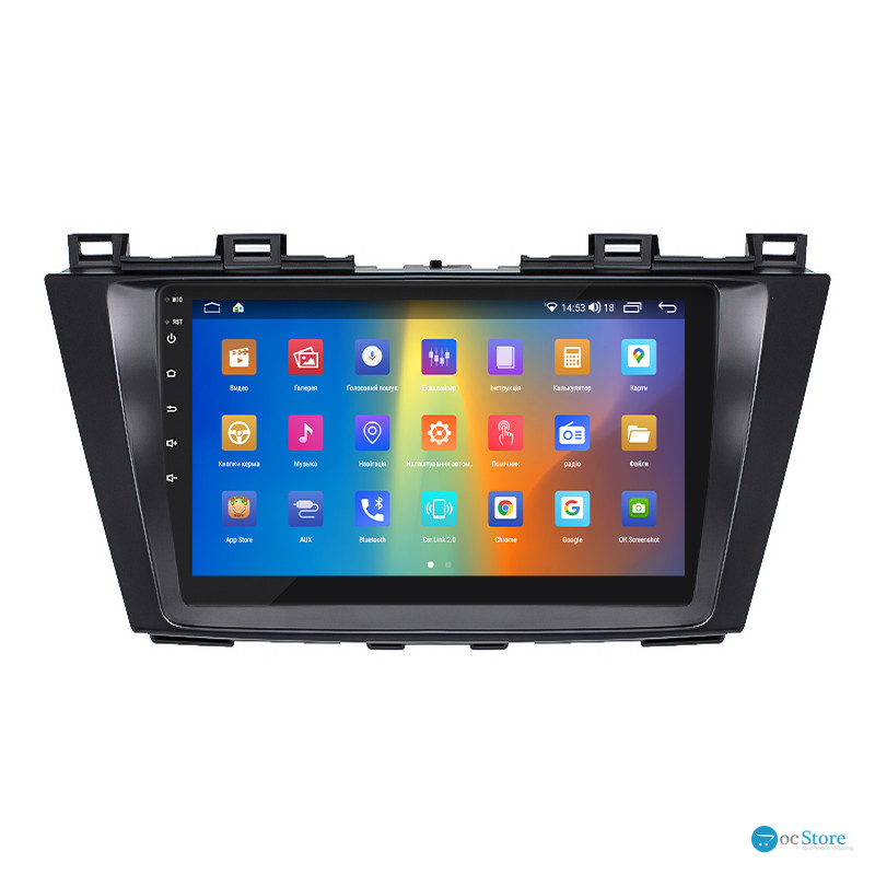 Штатная магнитола Lesko для Mazda 5 II (CW) 2010-2015 экран 9" 2/32Gb CarPlay 4G Wi-Fi GPS Prime