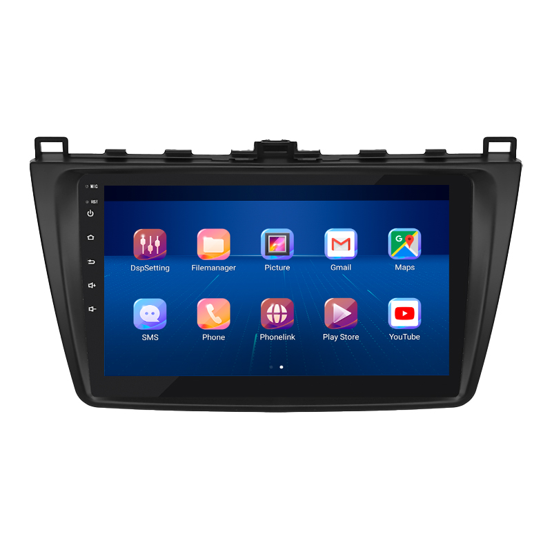 Штатная магнитола Lesko для Mazda 6 II (GH) 2007-2009 экран 9" 6/128Gb 4G Wi-Fi GPS Top