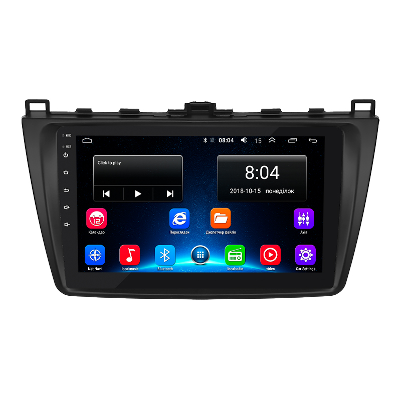 Штатная магнитола Lesko для Mazda 6 II (GH) Рестайлинг 2009-2013 экран 9" 2/32Gb Wi-Fi GPS Base