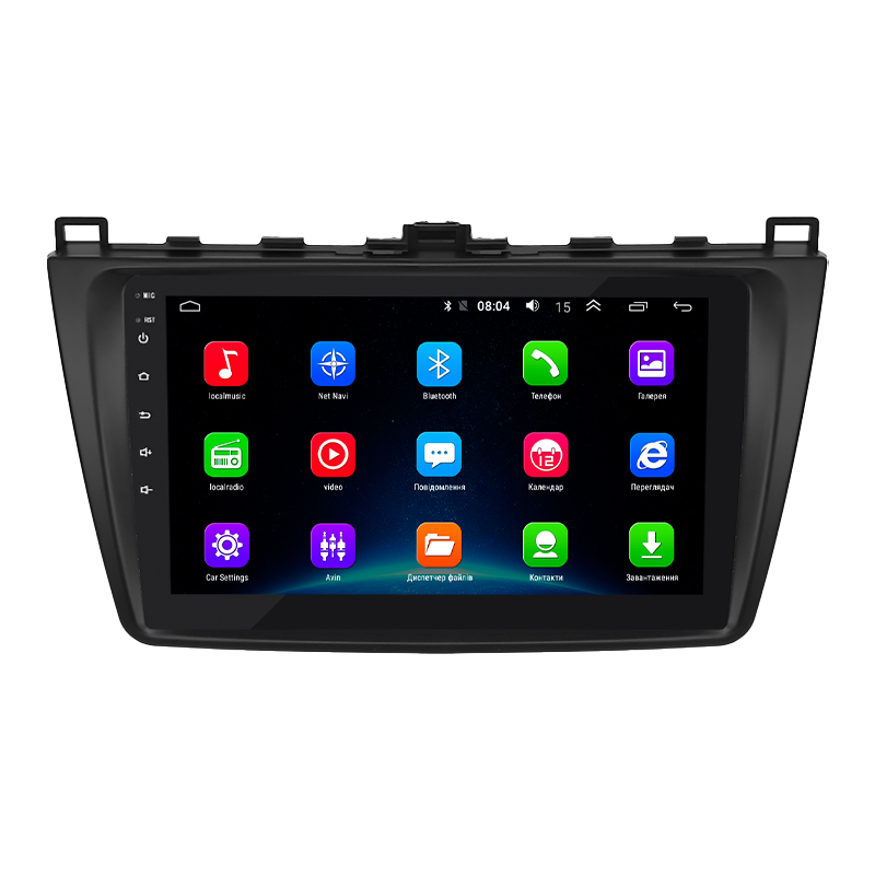 Штатная магнитола Lesko для Mazda 6 II (GH) Рестайлинг 2009-2013 экран 9" 2/32Gb Wi-Fi GPS Base