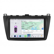 Штатная магнитола Lesko для Mazda 6 II (GH) Рестайлинг 2009-2013 экран 9" 4/64 QLED CarPlay 4G Wi-Fi GPS 360 Prime