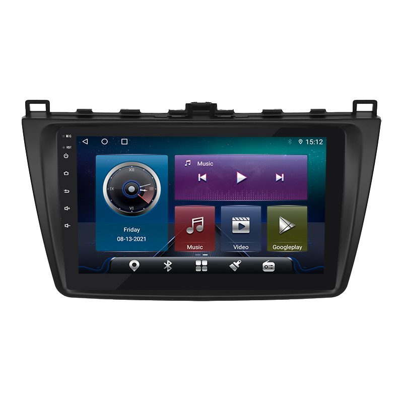 Штатная магнитола Lesko для Mazda 6 II (GH) Рестайлинг 2009-2013 экран 9" 4/64Gb 4G Wi-Fi GPS Top