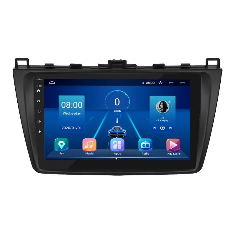 Штатная магнитола Lesko для Mazda 6 II (GH) Рестайлинг 2009-2013 экран 9" 6/128Gb 4G Wi-Fi GPS Top