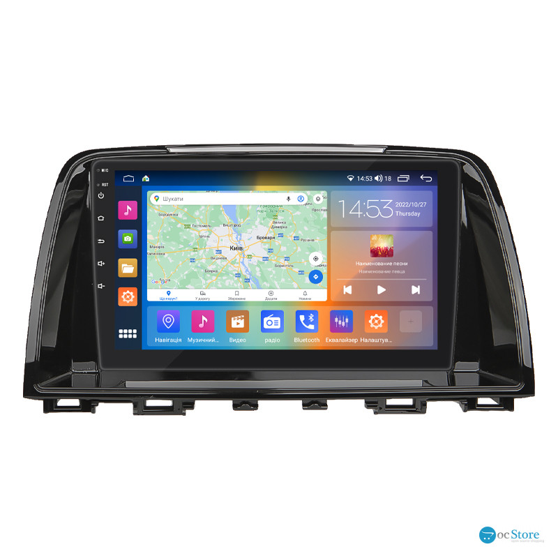 Штатная магнитола Lesko для Mazda 6 III (GJ) 2012-2015 экран 9" 2/32Gb CarPlay 4G Wi-Fi GPS Prime