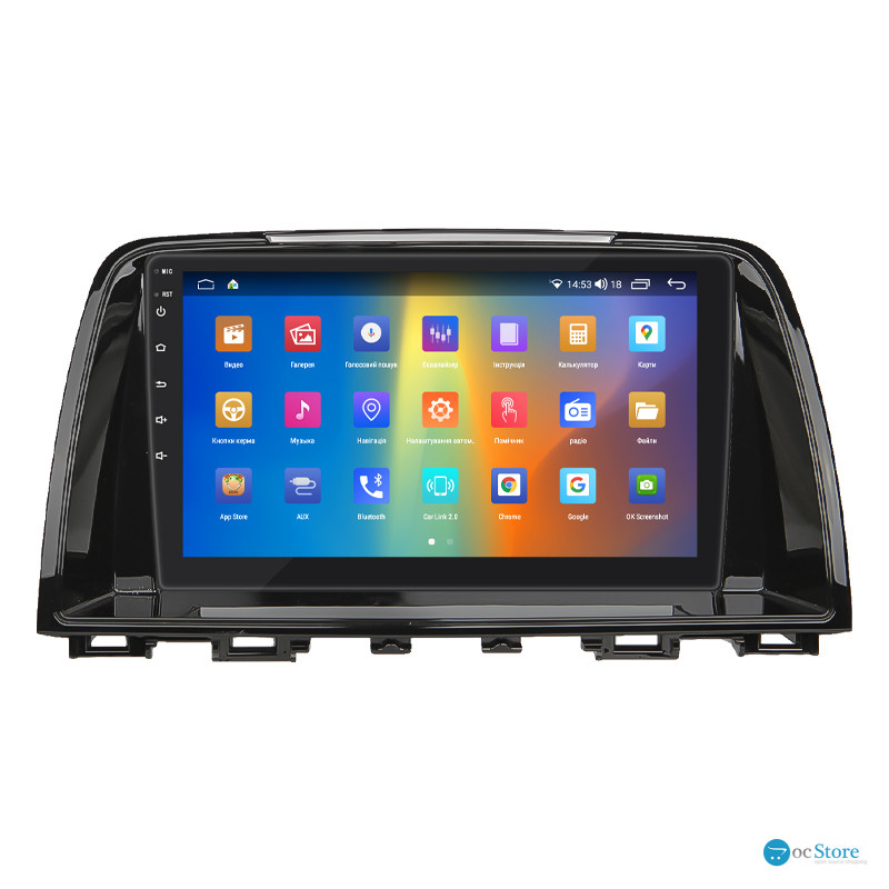 Штатная магнитола Lesko для Mazda 6 III (GJ) 2012-2015 экран 9" 2/32Gb CarPlay 4G Wi-Fi GPS Prime