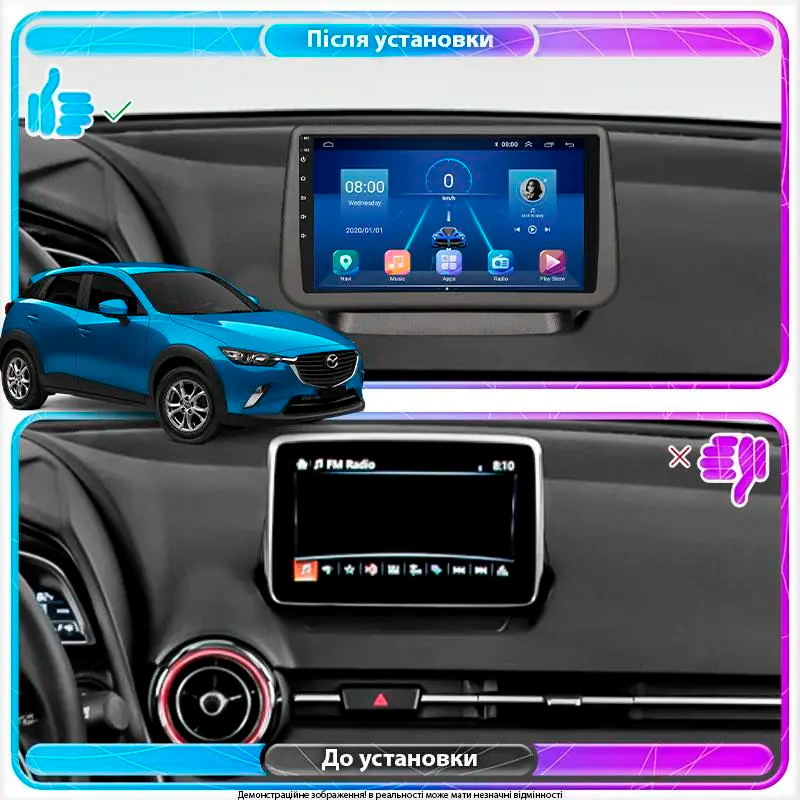 Штатная магнитола Lesko для Mazda CX-3 I Рестайлинг 2018-н.в. экран 9" 4/64Gb 4G Wi-Fi GPS Top