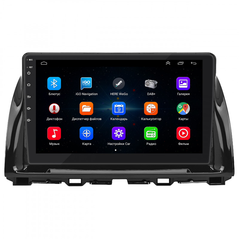 Штатная магнитола Lesko для Mazda CX-5 I Рестайлинг 2015-2017 экран 10" 1/16Gb Wi-Fi GPS Base