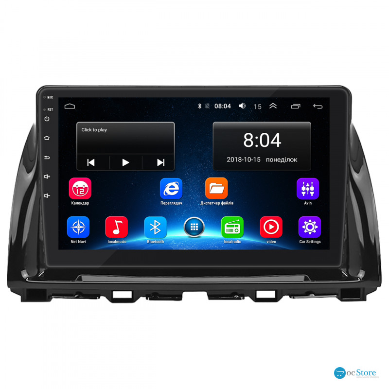 Штатная магнитола Lesko для Mazda CX-5 I Рестайлинг 2015-2017 экран 10" 2/32Gb Wi-Fi GPS Base