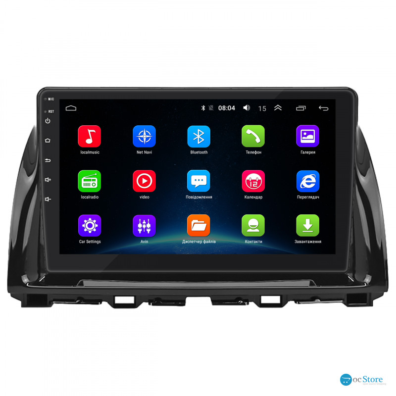 Штатная магнитола Lesko для Mazda CX-5 I Рестайлинг 2015-2017 экран 10" 2/32Gb Wi-Fi GPS Base