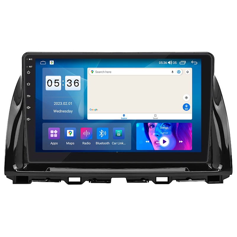 Штатная магнитола Lesko для Mazda CX-5 I Рестайлинг 2015-2017 экран 10" 2/32Gb CarPlay 4G Wi-Fi GPS Prime