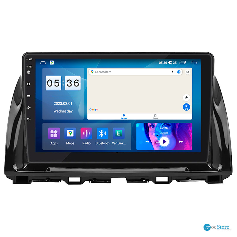 Штатная магнитола Lesko для Mazda CX-5 I Рестайлинг 2015-2017 экран 10" 4/64Gb CarPlay 4G Wi-Fi GPS Prime