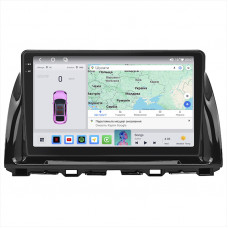 Штатная магнитола Lesko для Mazda CX-5 I Рестайлинг 2015-2017 экран 10" 4/64 QLED CarPlay 4G Wi-Fi GPS 360 Prime