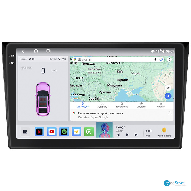 Штатная магнитола Lesko для Mazda CX-9 I Рестайлинг 2012-2016 экран 10" 4/64 QLED CarPlay 4G Wi-Fi GPS 360 Prime