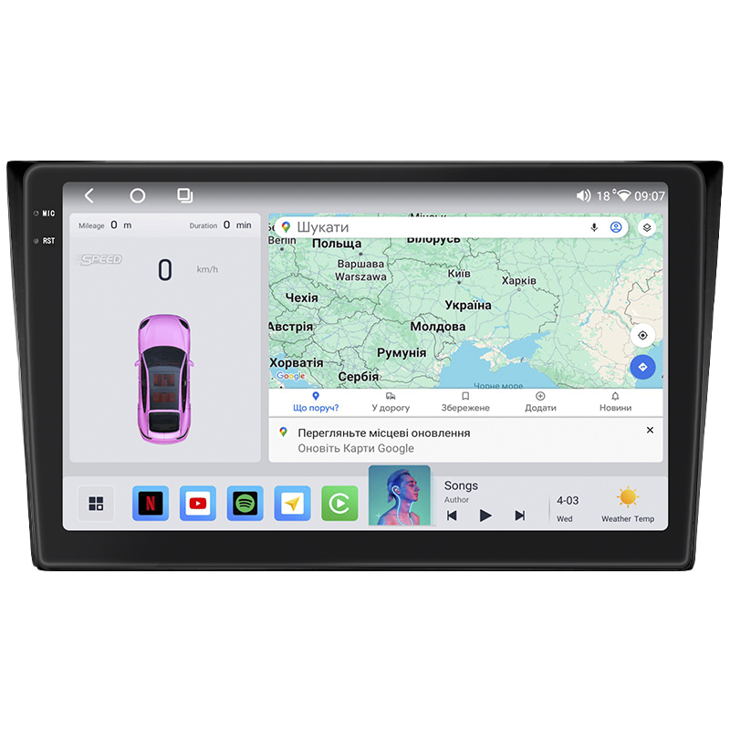 Штатная магнитола Lesko для Mazda CX-9 I Рестайлинг 2012-2016 экран 10" 4/64 QLED CarPlay 4G Wi-Fi GPS 360 Prime