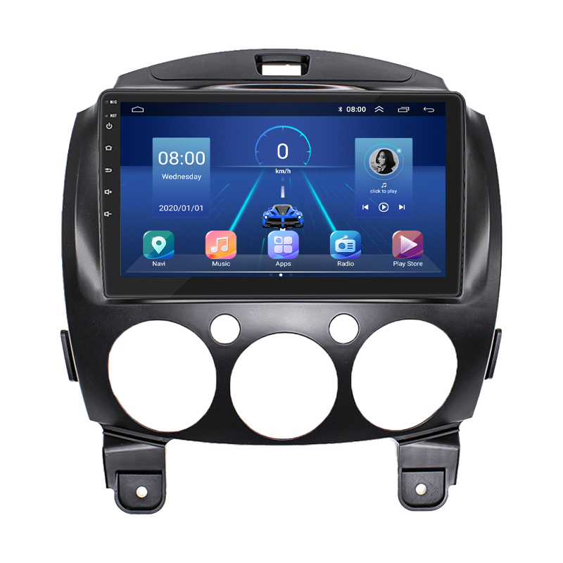 Штатная магнитола Lesko для Mazda Demio III (DE) 2007-2014 экран 9" 6/128Gb 4G Wi-Fi GPS Top