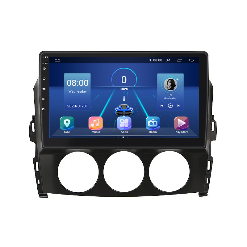 Штатная магнитола Lesko для Mazda MX-5 III (NC) Рестайлинг 2008-2015 экран 9" 6/128Gb 4G Wi-Fi GPS Top