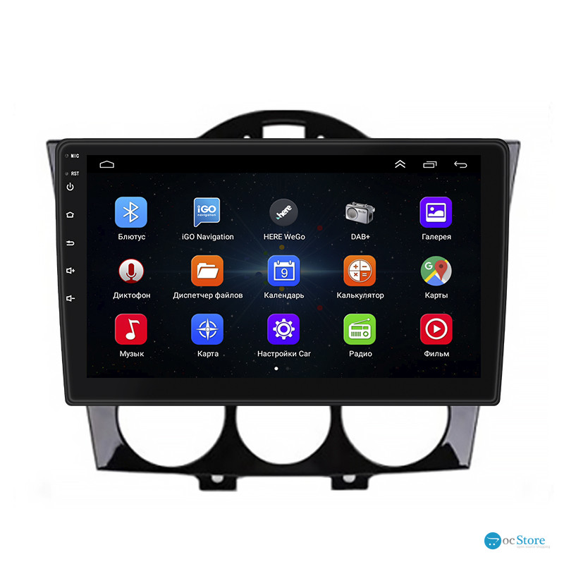 Штатная магнитола Lesko для Mazda RX-8 I 2003-2008 экран 9" 1/16Gb Wi-Fi GPS Base