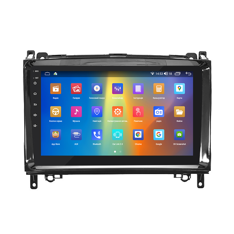 Штатная магнитола Lesko для Mercedes-Benz A-Класс II (W169) 2004-2008 экран 9" 2/32Gb CarPlay 4G Wi-Fi GPS Prime