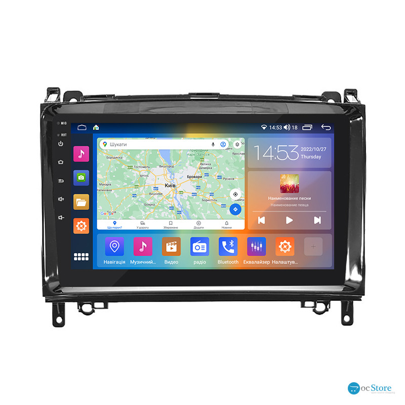 Штатная магнитола Lesko для Mercedes-Benz A-Класс II (W169) 2004-2008 экран 9" 4/64Gb CarPlay 4G Wi-Fi GPS Prime