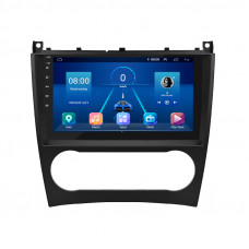 Штатная магнитола Lesko для Mercedes-Benz C-Класс II (W203) Рестайлинг 2004-2008 экран 9" 2/32Gb 4G Wi-Fi GPS Top