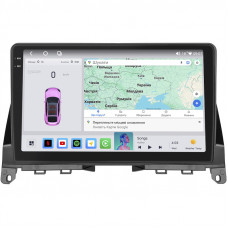 Штатная магнитола Lesko для Mercedes-Benz C-Класс III (W204) 2006-2011 экран 9" 4/64 QLED CarPlay 4G Wi-Fi GPS 360 Prime