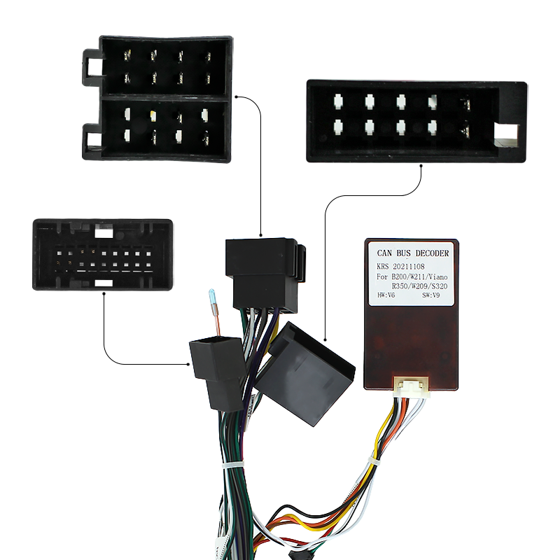 Штатная магнитола Lesko для Mercedes-Benz CLK-Класс II (W209) 2002-2005 экран 9" 2/32Gb 4G Wi-Fi GPS Top