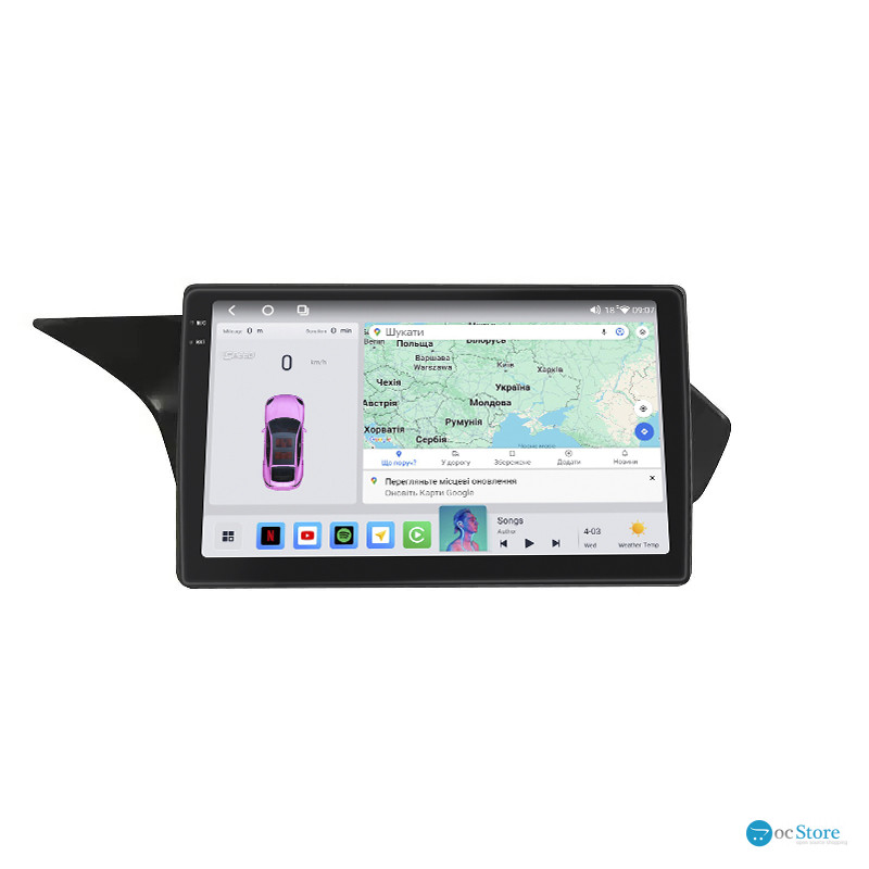 Штатная магнитола Lesko для Mercedes-Benz E-Класс AMG IV (W212, S212) 2009-2013 экран 10" 4/64 QLED CarPlay 4G Wi-Fi GPS 360 Prime
