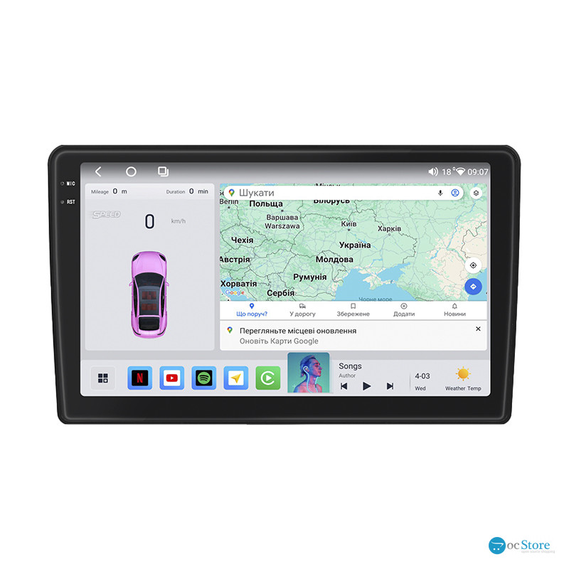 Штатная магнитола Lesko для Mercedes-Benz G-Класс II (W463) 1990-2006 экран 9" 4/64 QLED CarPlay 4G Wi-Fi GPS 360 Prime