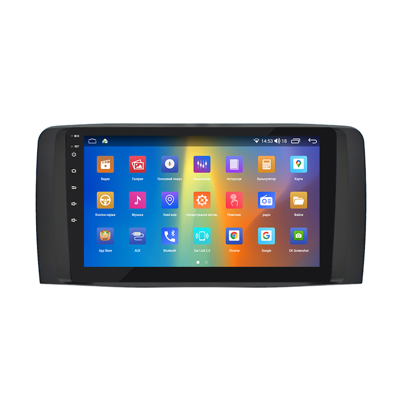 Штатная магнитола Lesko для Mercedes-Benz R-Класс I 2005-2007 экран 9" 2/32Gb CarPlay 4G Wi-Fi GPS Prime