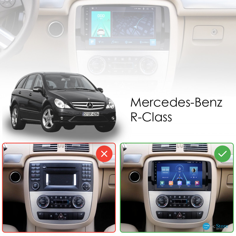 Штатная магнитола Lesko для Mercedes-Benz R-Класс I Рестайлинг 2 2010-2017 экран 9" 2/32Gb CarPlay 4G Wi-Fi GPS Prime