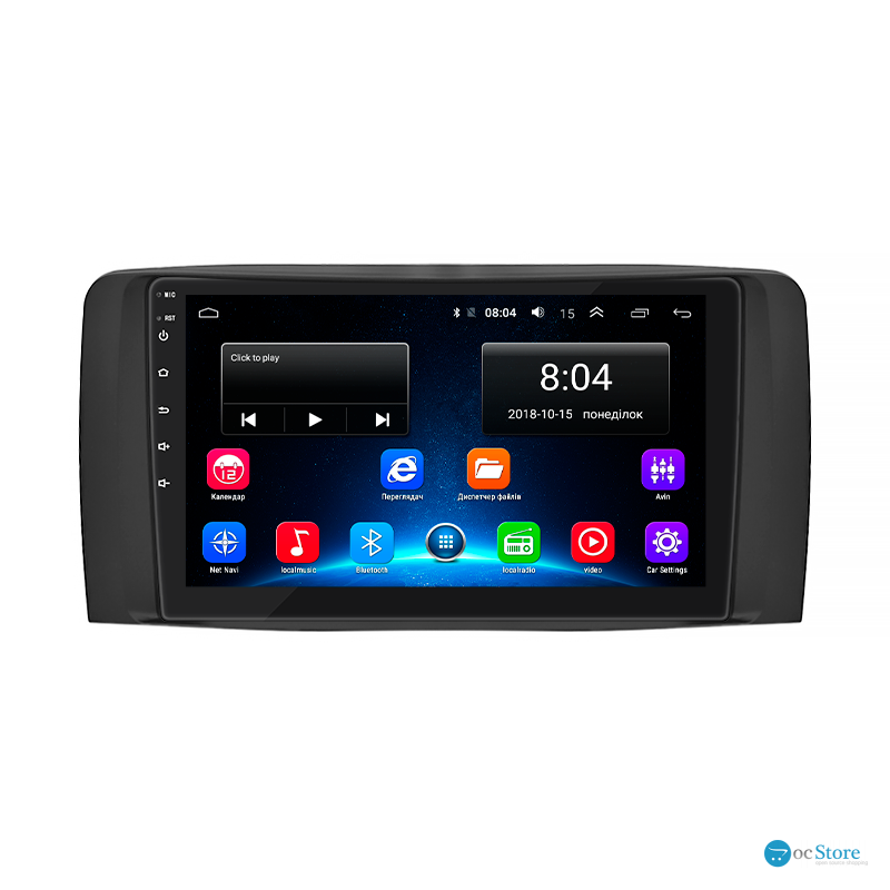 Штатная магнитола Lesko для Mercedes-Benz R-Класс I Рестайлинг 2007-2010 экран 9" 2/32Gb Wi-Fi GPS Base