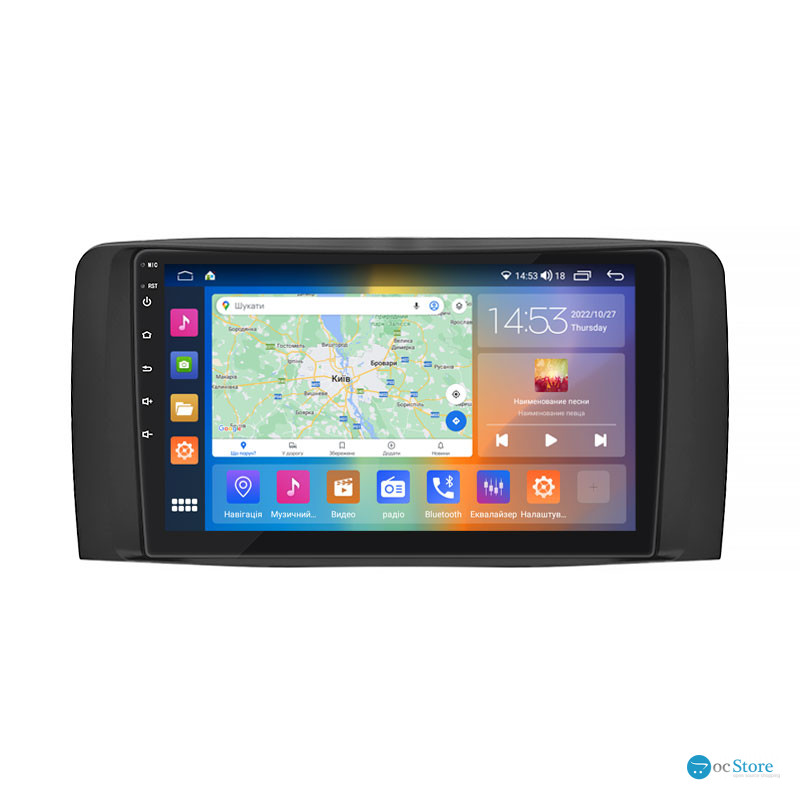 Штатная магнитола Lesko для Mercedes-Benz R-Класс I Рестайлинг 2007-2010 экран 9" 4/64Gb CarPlay 4G Wi-Fi GPS Prime